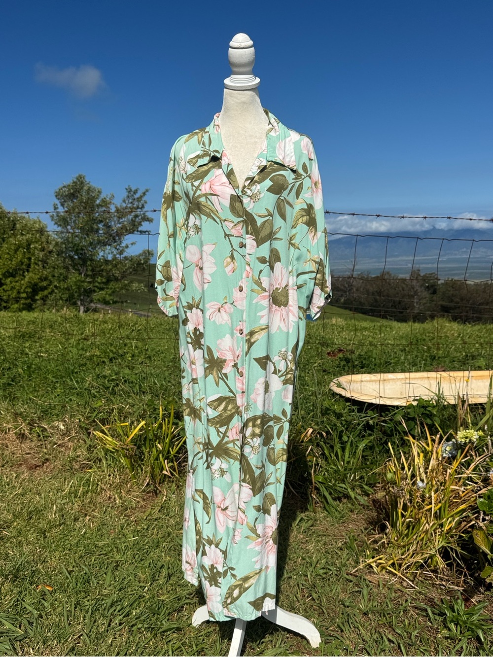 Maui Dolce Hawaii Aloha Tropical Shirt Midi day Dress